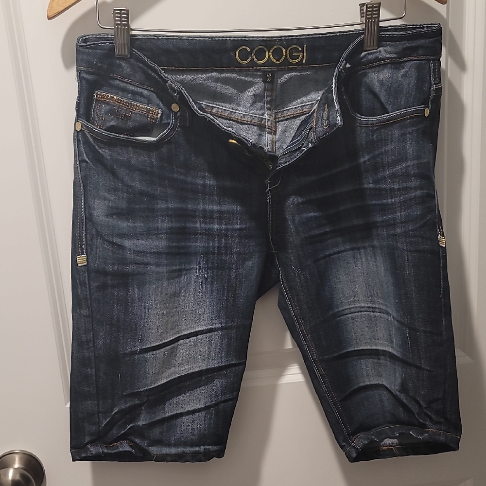 COOGI Men's Dark Blue Denim Shorts